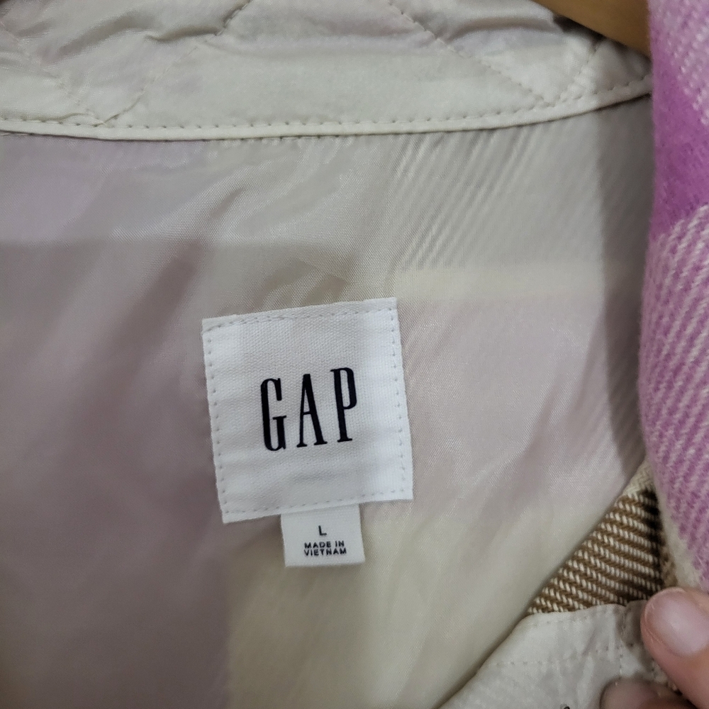 Gap Pink Plaid Shacket - image 7
